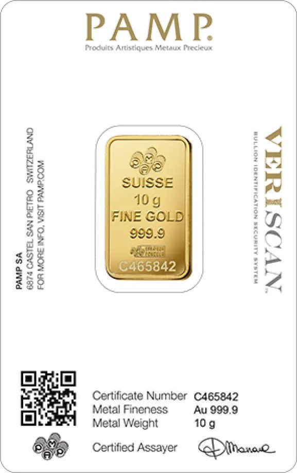 Pamp Suisse Fortuna 10 Gramm 999.9 Goldbarren – Bild 3