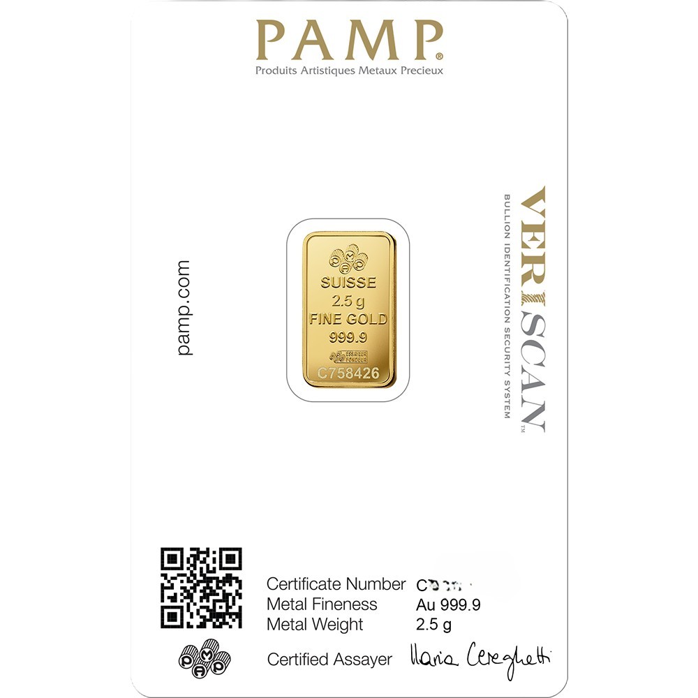 Pamp Suisse Fortuna 2,5 Gramm 999.9 Goldbarren – Bild 3