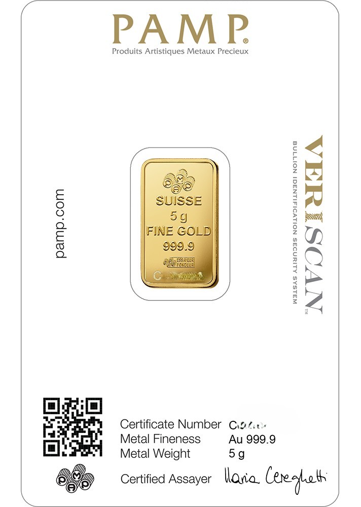 Pamp Suisse Fortuna 5 Gramm 999.9 Goldbarren – Bild 3