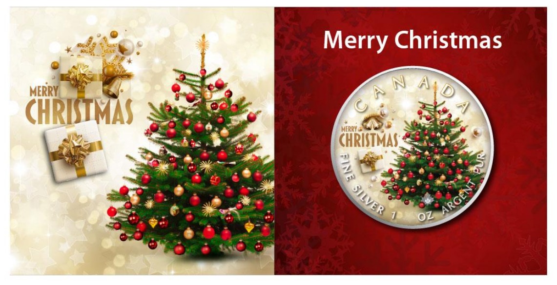 Maple Leaf 2022 Merry Christmas 1 oz 999 Silbermünze – Bild 2