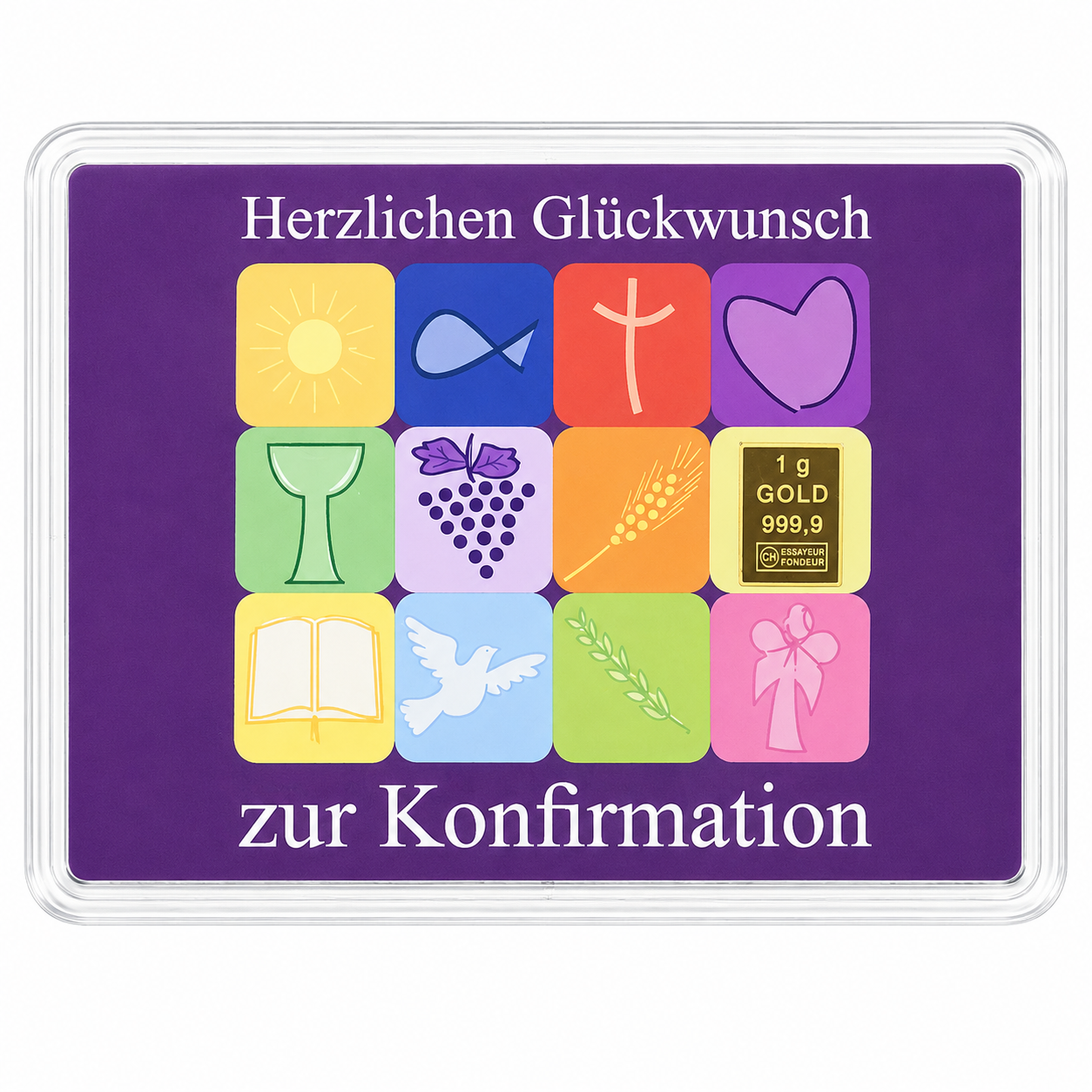 Valcambi 1 Gramm 999.9 Goldbarren Geschenk Motivbox Zur Konfirmation