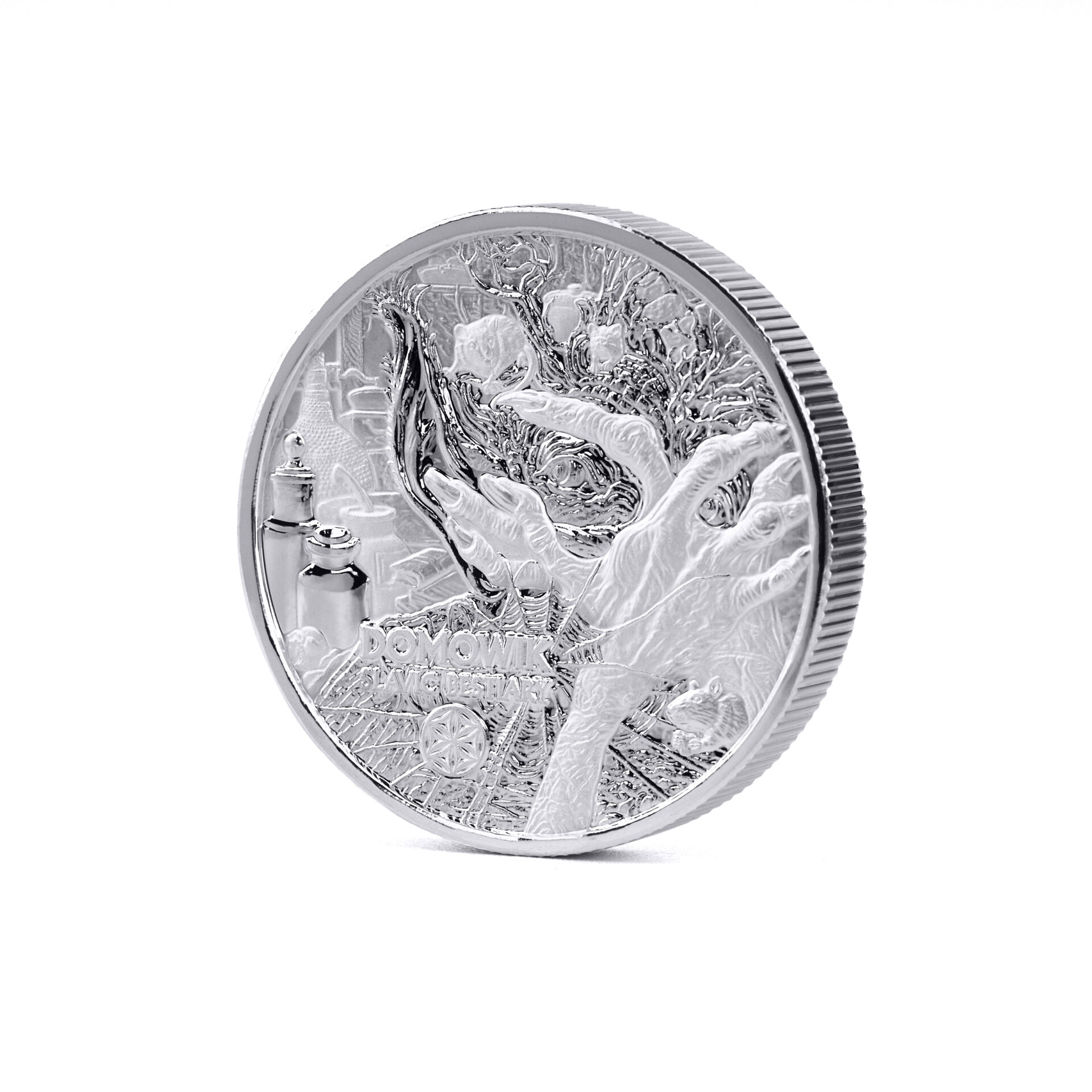 Silbermünze 2 oz Slavik Bestiary - Domowik #2. - 2024 BU mit Zertifikat 999 Silber – Bild 2