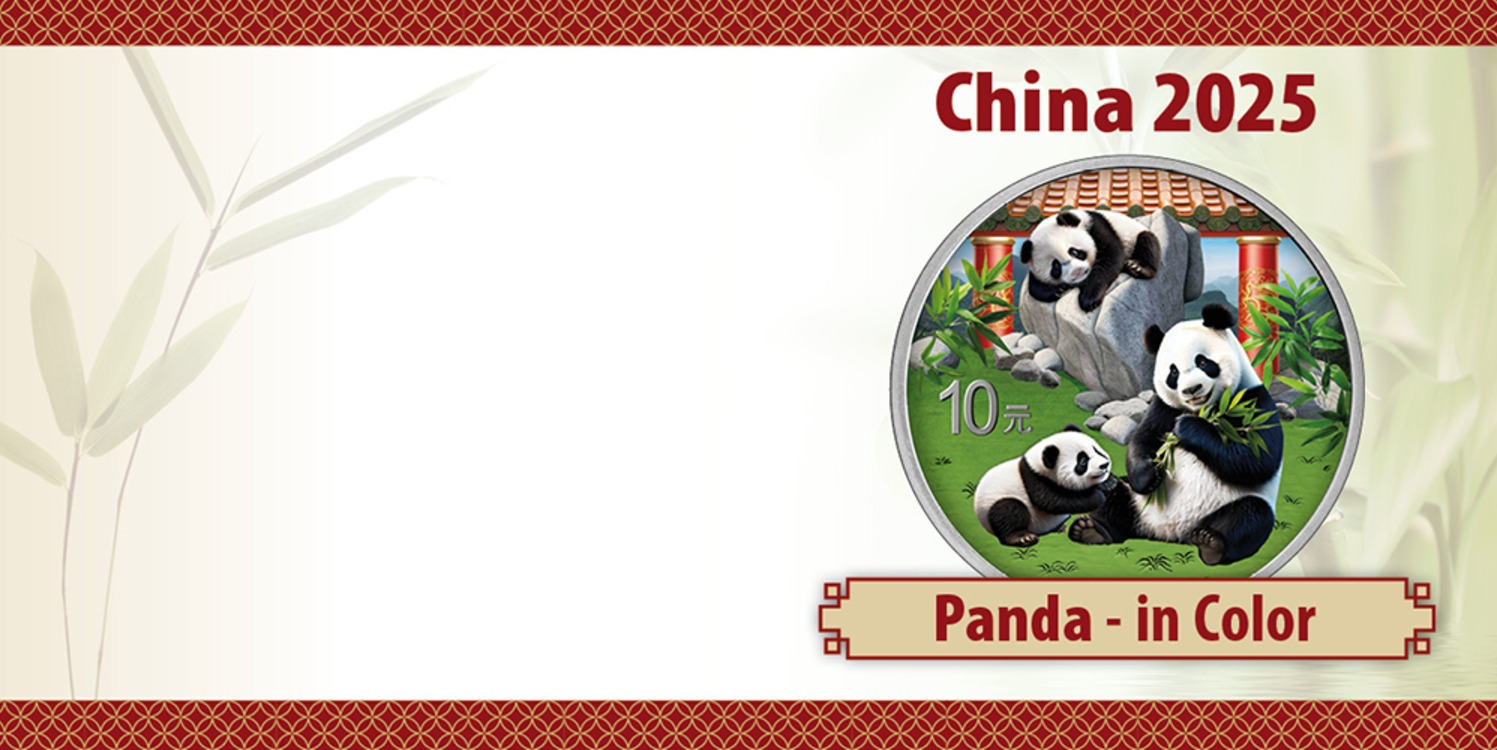 Silbermünze 30 Gramm China Panda 2025 Farbe in Kapsel mit Produktkarte – Bild 3