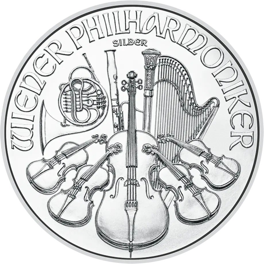 Silbermünze 1 oz Wiener Philharmoniker 2026 Österreich 1,50 € Feinsilber 999 – Bild 2