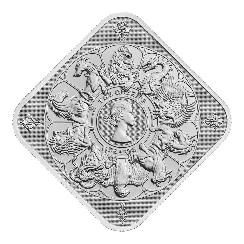 Silberbarren 1 oz Queen's Beasts The Royal Mint BU