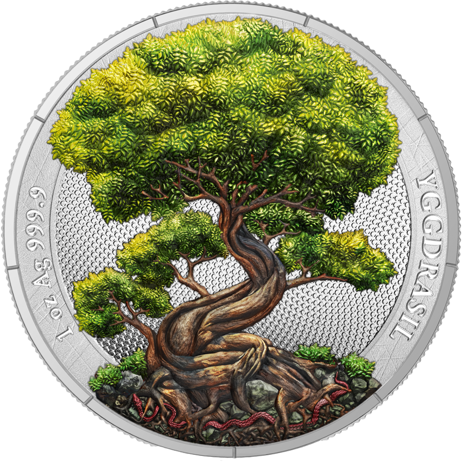 Silbermünze 1 oz Germania Mint Mythical Forest Yggdrasil #Summer 2025 Jahreszeiten