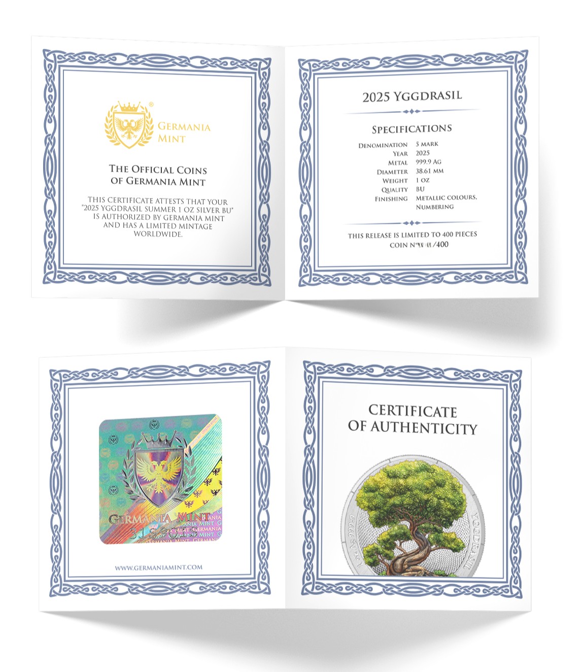 Silbermünze 1 oz Germania Mint Mythical Forest Yggdrasil #Summer 2025 Jahreszeiten – Bild 10