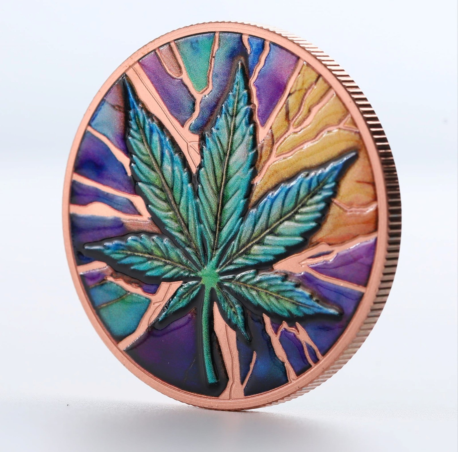 Kupfermedaille 33 Gramm Cool2Coin 420 Series The Leaf Proof Color Kupfer – Bild 3