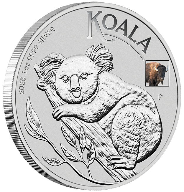 Silbermünze 1 oz Australien Koala 2025 Privi Bison ANA Coin Show Special Oklahoma