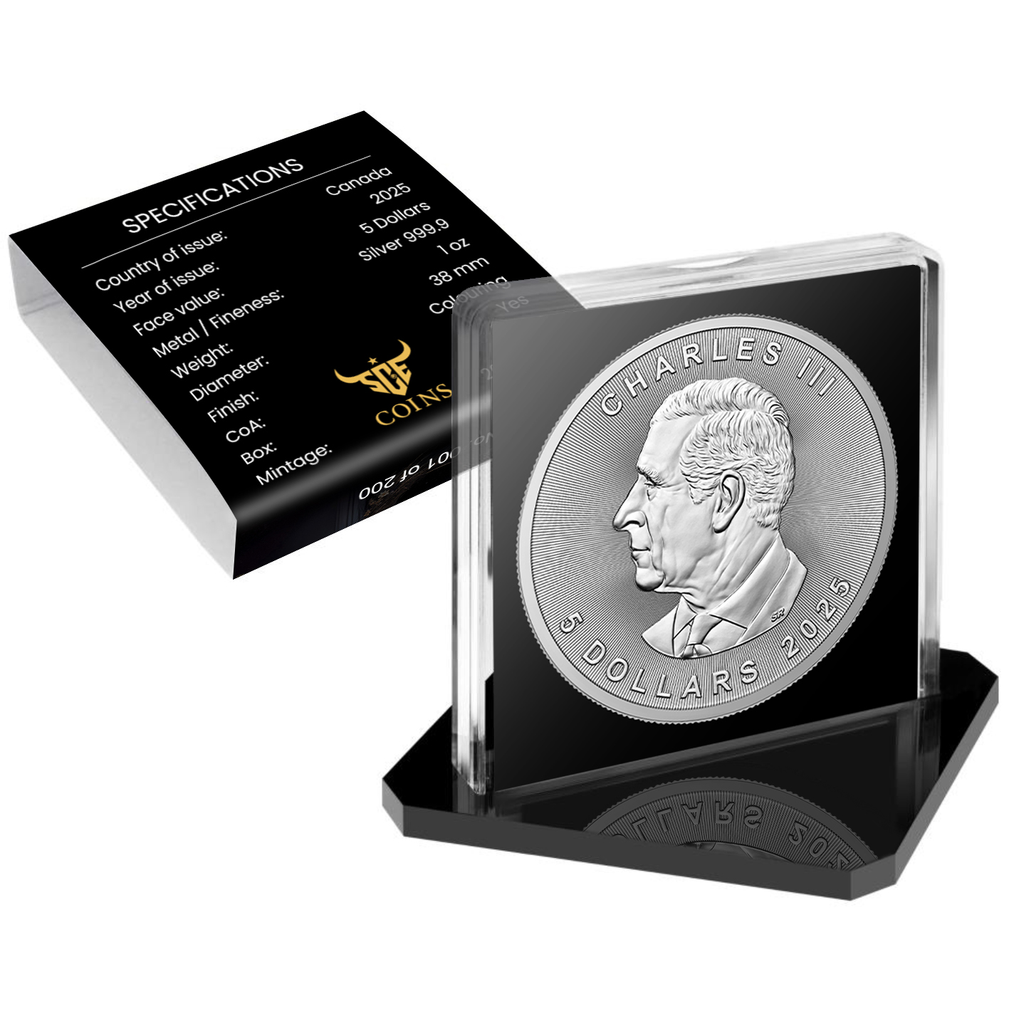Silber Medaille Canada 1 oz -Come Over? - 2025 Farbe Aufsteller CoA 999.9 – Bild 6