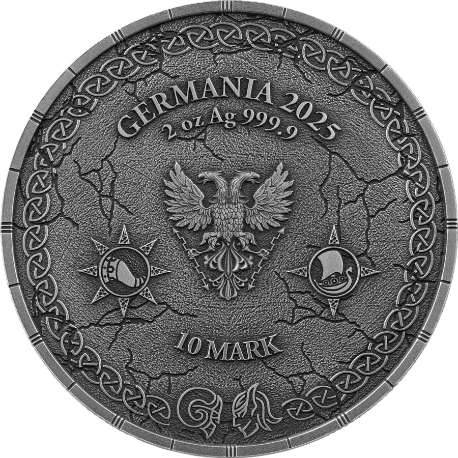 Silbermünze 2 oz Ragnarök Loki & Heimdall Ultra High Relief Germania Mint Silber – Bild 3