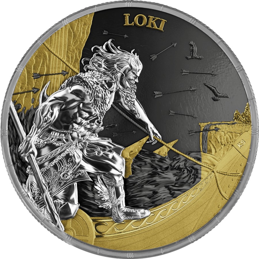 Silbermünze 2 x 1 oz Ragnarök Loki & Heimdall Geminus Black Germania Mint Silber – Bild 4