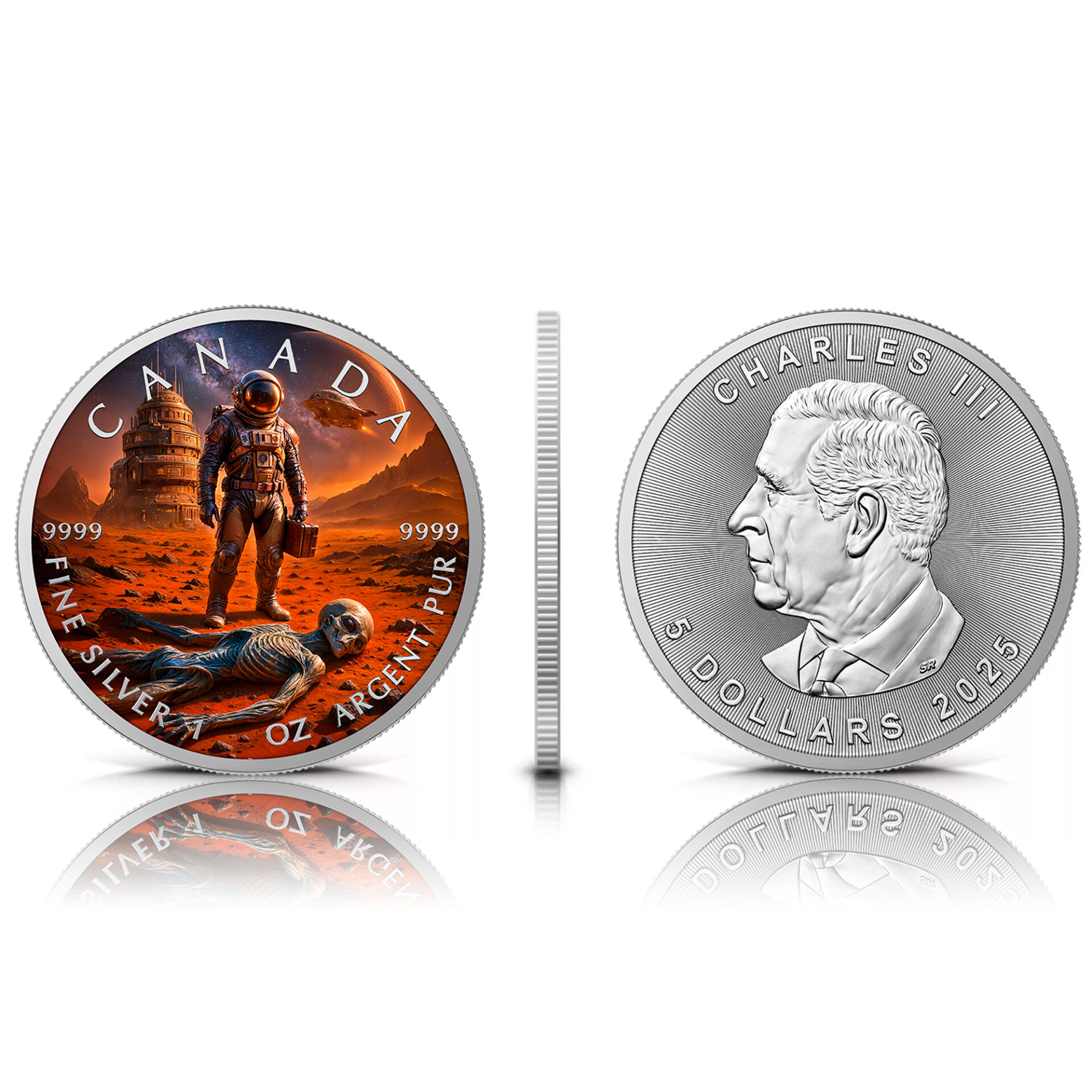Silbermünze Canada 1 oz - Dead Planet - 2025 Farbe Aufsteller CoA 999.9 – Bild 4