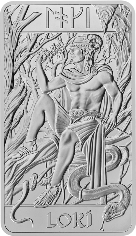 Silberbarren 10 oz Norse Gods - #3. Loki - The Royal Mint - Germania Mint .999 – Bild 3