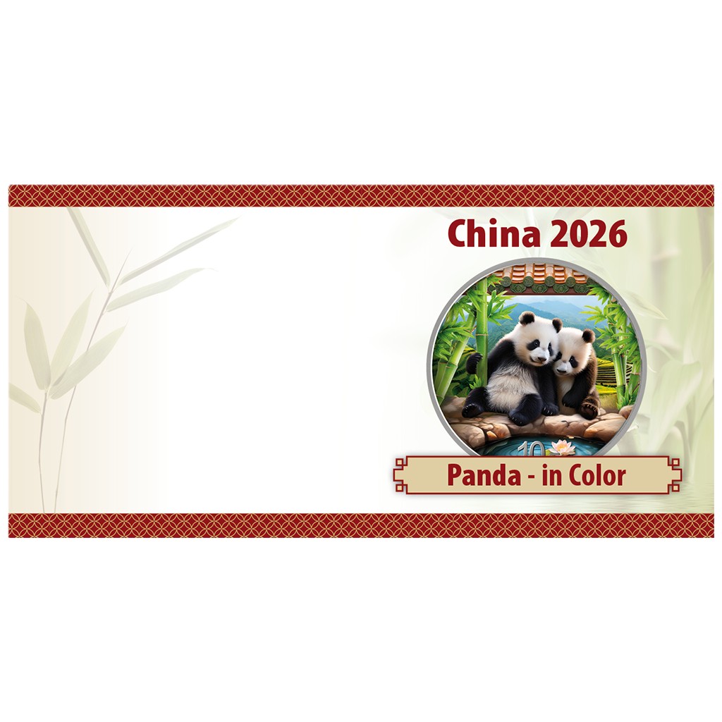 Silbermünze China Panda 2026 30 Gramm Farbe in Kapsel mit Produktkarte .999 Silber BU – Bild 5