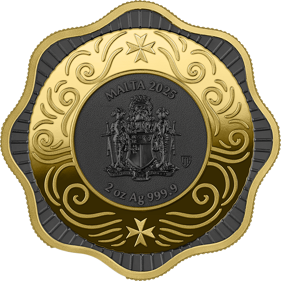Germania Mint 2 oz Malta Maltese - Ox - Ochse - 10€ Ruthenium Gelbgold 2025 High Relief – Bild 3