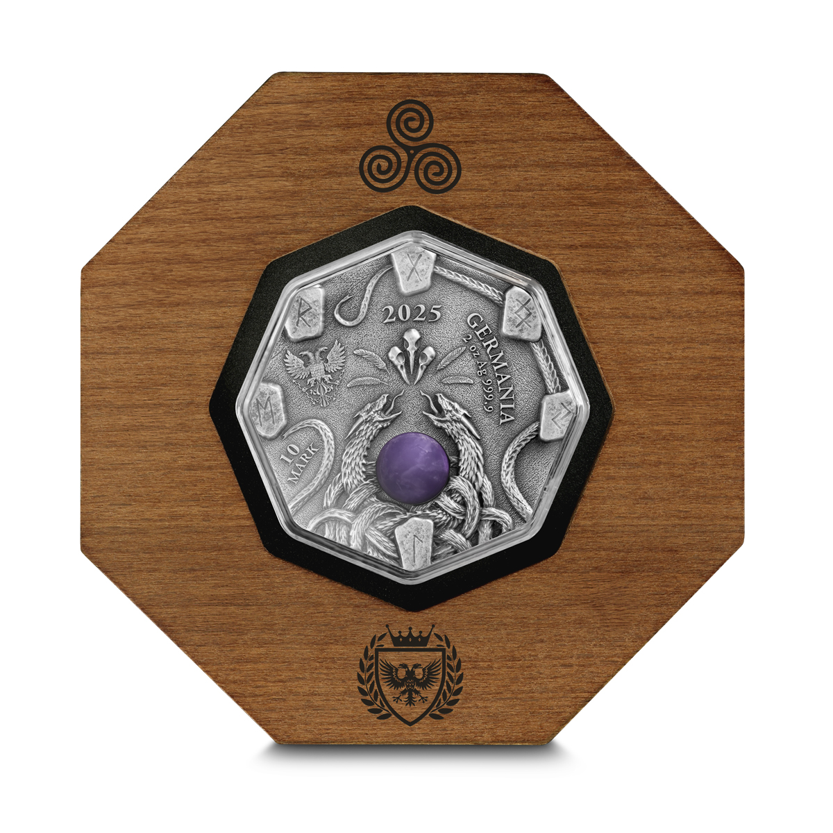 Silbermünze 2 oz Germania Mint – Witchcraft – #2.Herbalist 2025 Ultra High Relief Antik Finish UV Effekt – Bild 6