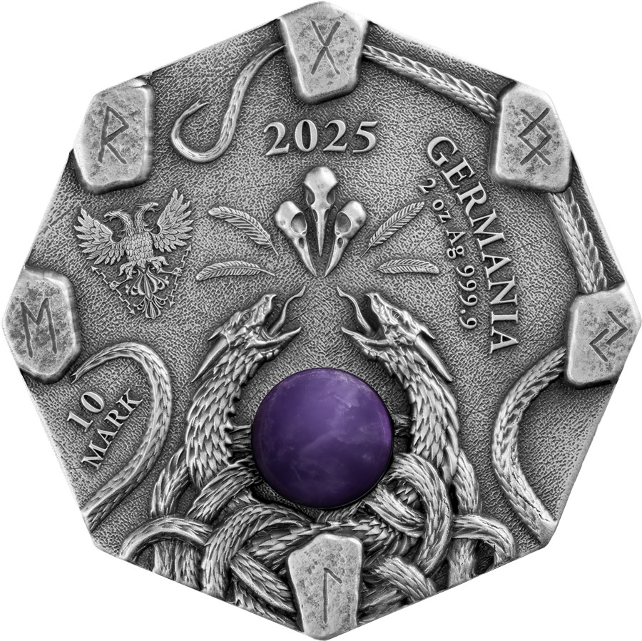 Silbermünze 2 oz Germania Mint – Witchcraft – #2.Herbalist 2025 Ultra High Relief Antik Finish UV Effekt – Bild 4
