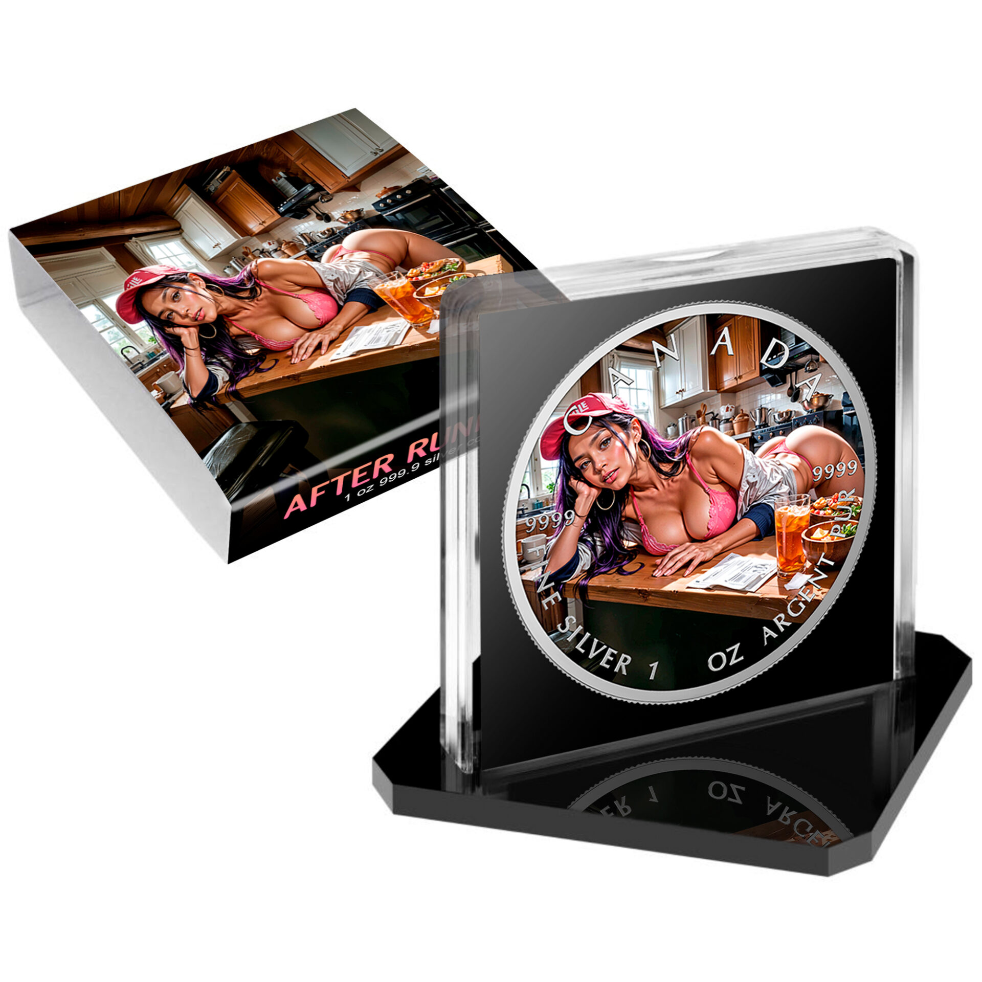 Silbermünze Canada 1 oz - After Running - 2025 Farbe Aufsteller CoA 999.9 – Bild 2