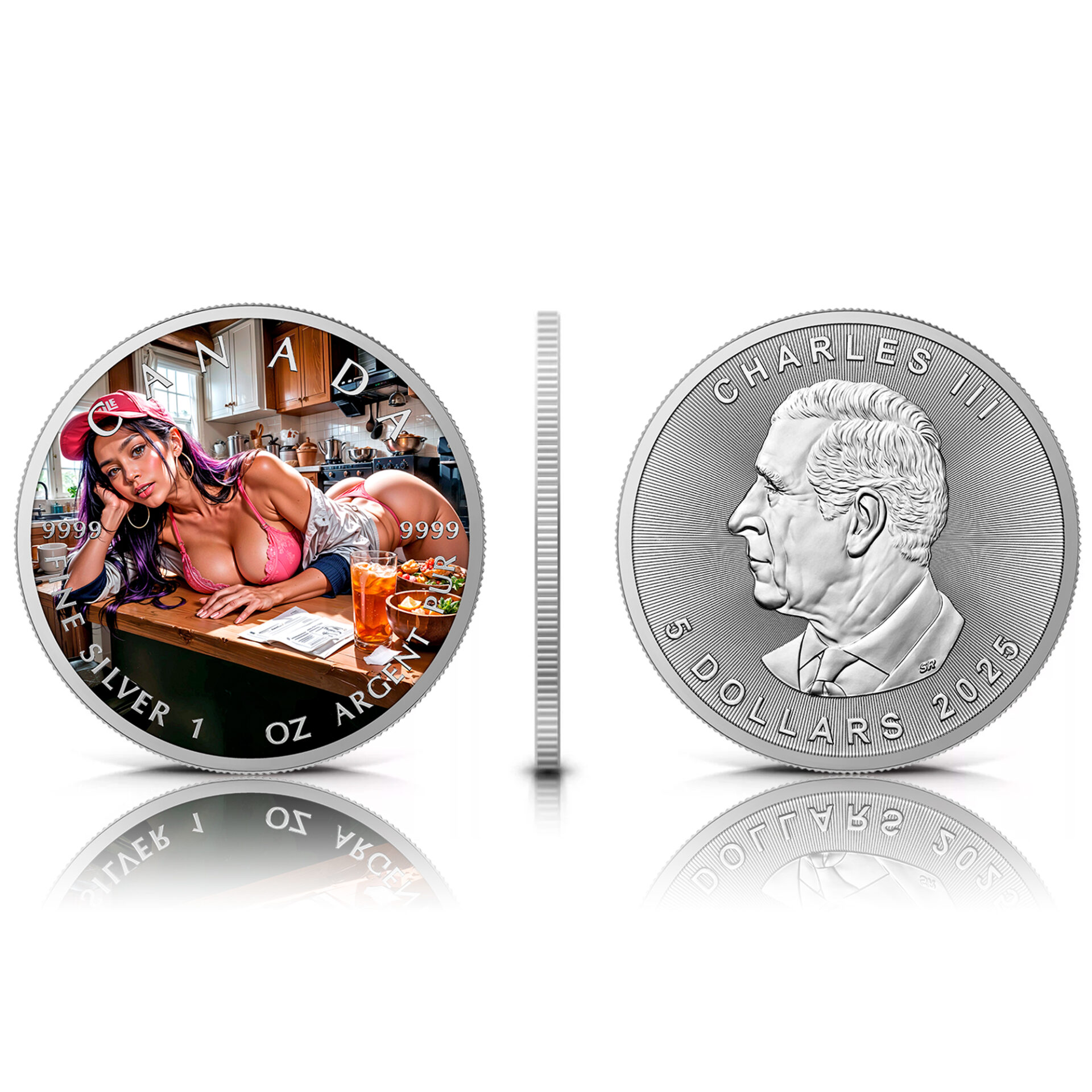 Silbermünze Canada 1 oz - After Running - 2025 Farbe Aufsteller CoA 999.9 – Bild 3