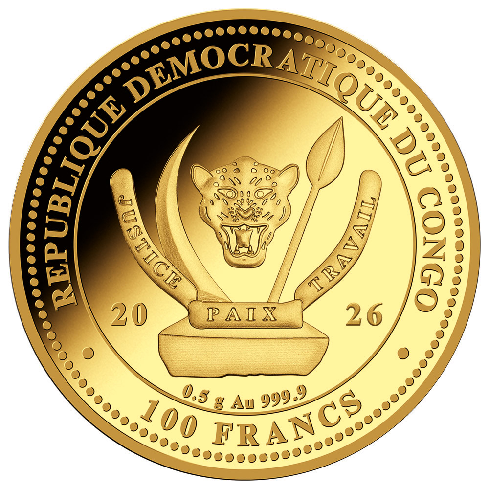 Goldmünze 0,5 Gramm Kongo Marilyn Monroe 100. Geburtstag 2026 Gold PP – Bild 3