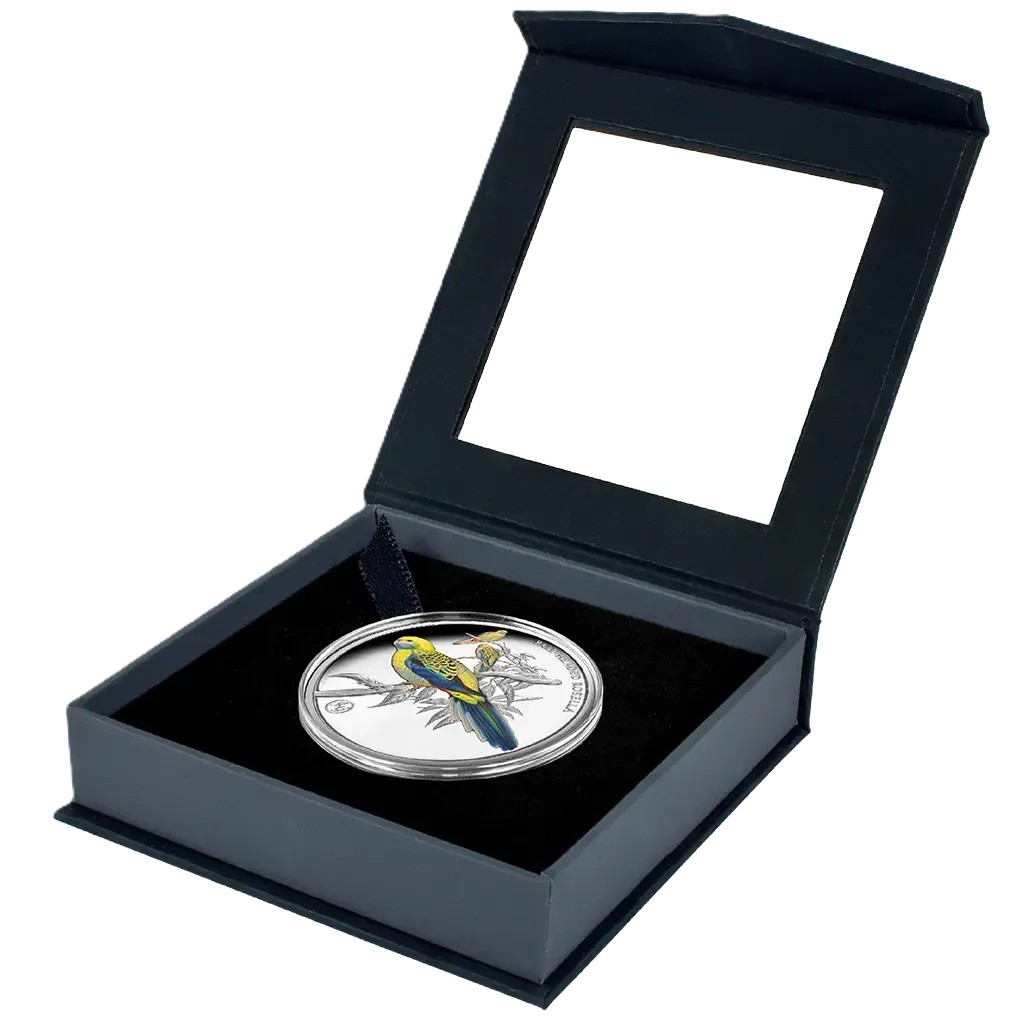 Silbermünze 1 oz Niue Blasskopfsittich 2026 Farbe Polierte Platte Privy Mark 999 – Bild 5