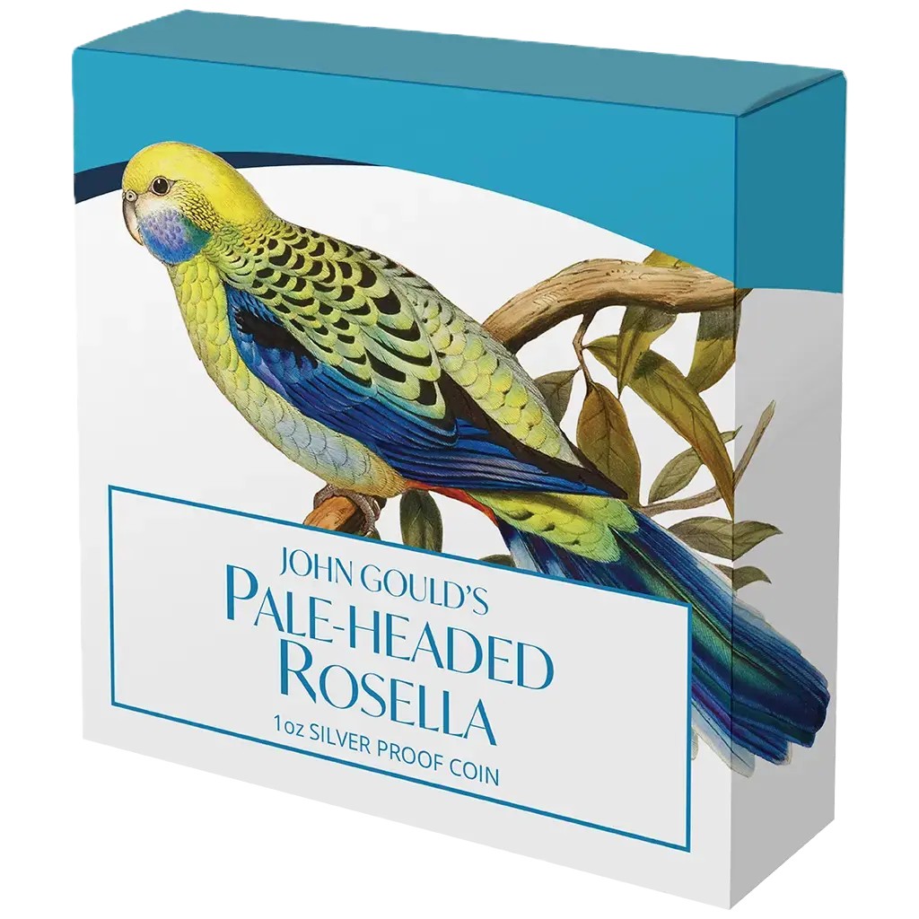 Silbermünze 1 oz Niue Blasskopfsittich 2026 Farbe Polierte Platte Privy Mark 999 – Bild 8