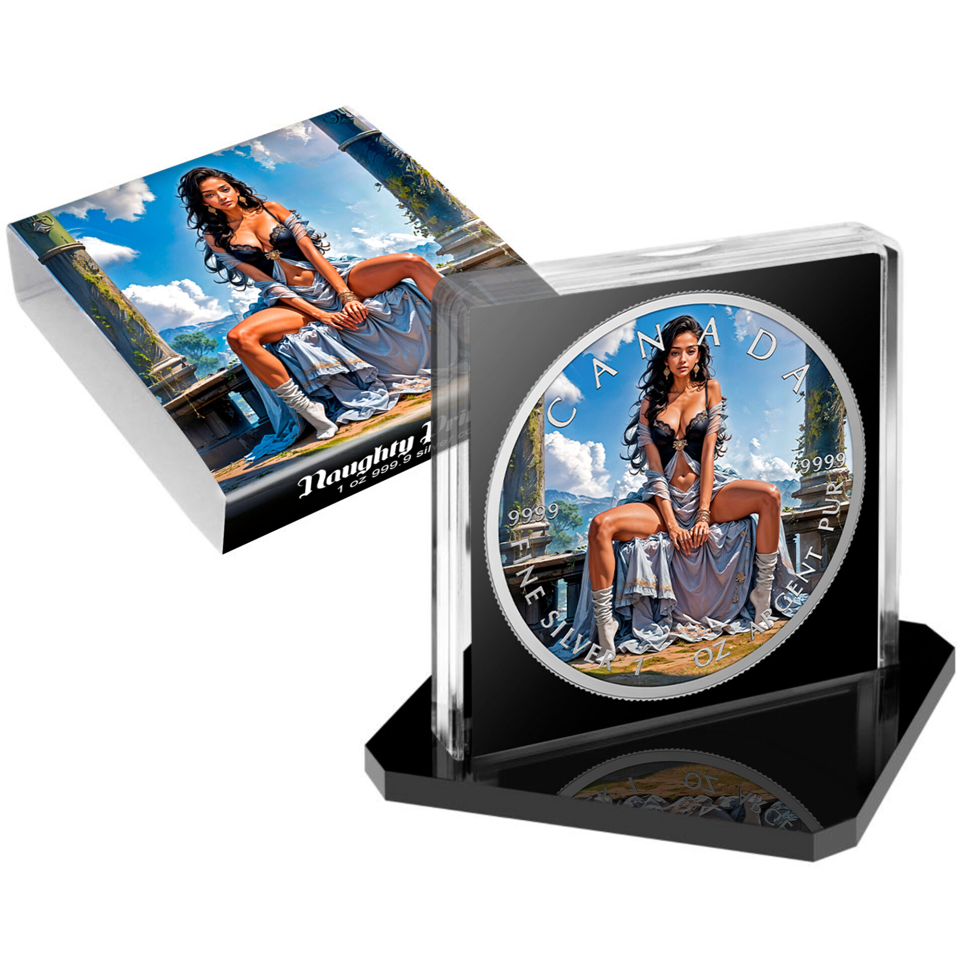 Silbermünze Canada 1 oz - Naughty Princess - 2025 Farbe Aufsteller CoA 999.9 – Bild 5