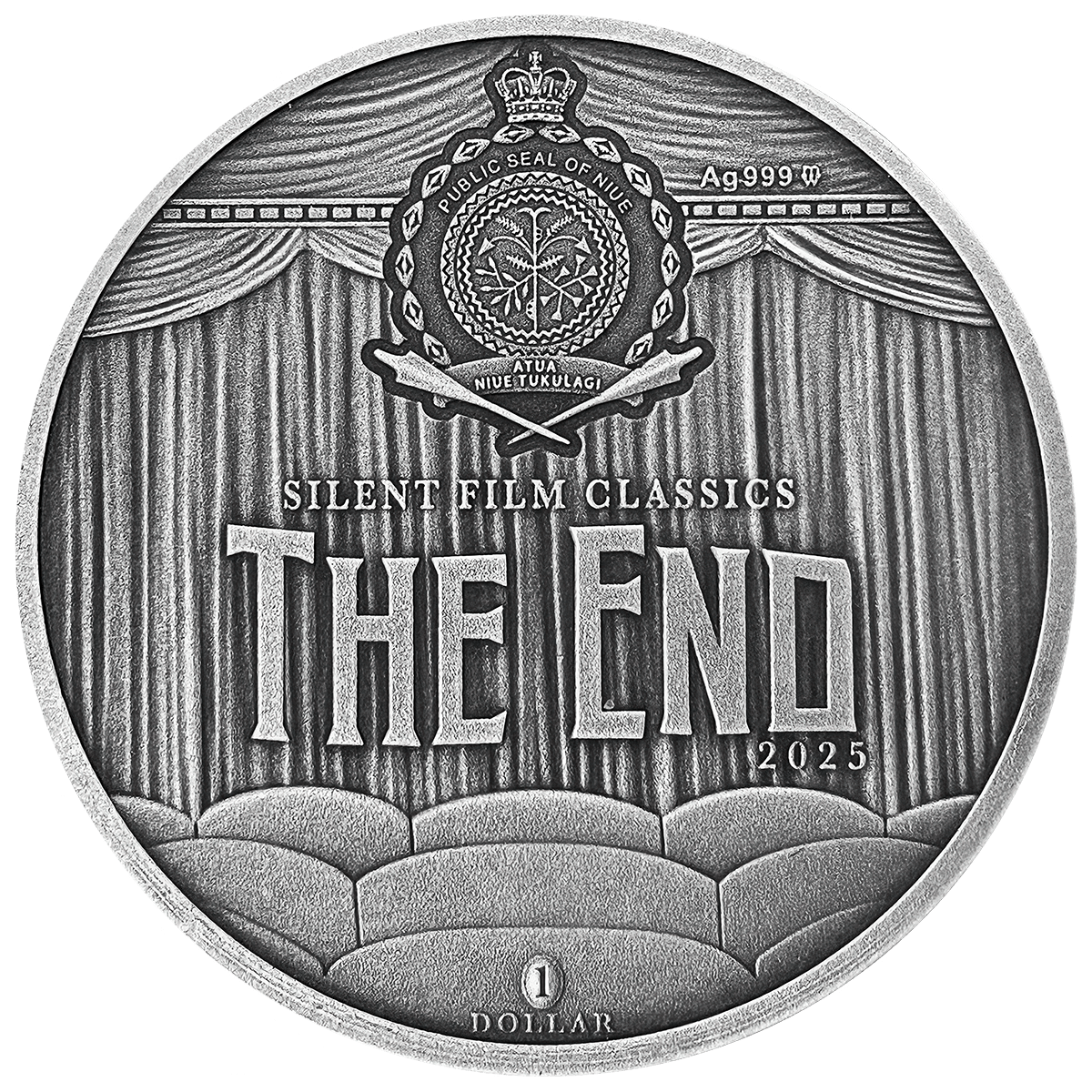 Silbermünze 1 oz - METROPOLIS - Silent Film CLASSICS 2025 Niue Antik 999.9 Silber – Bild 3