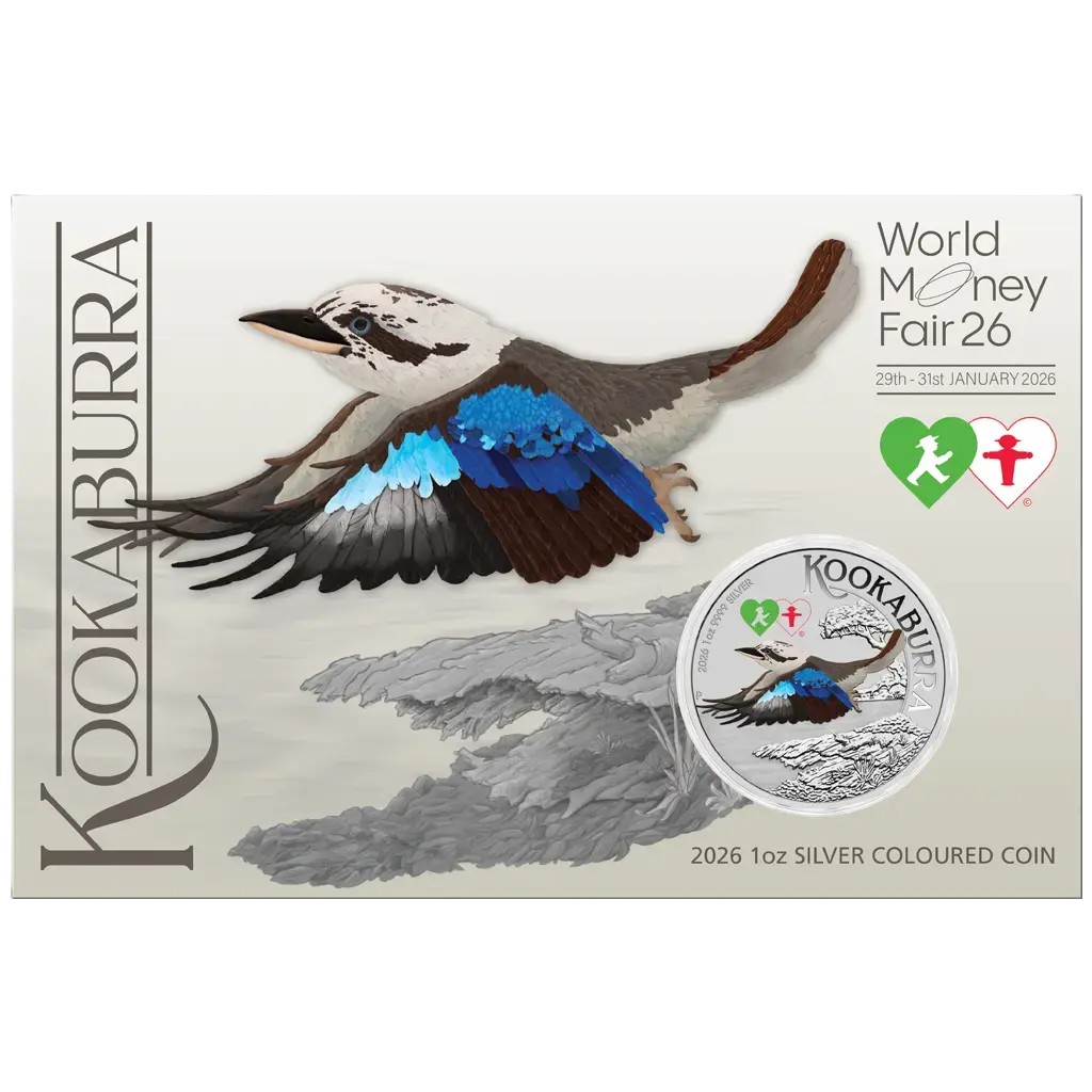 Silbermünze 1 oz Kookaburra WMF Berlin 2026 Privi Mark Ampelmann Farbe – Bild 6