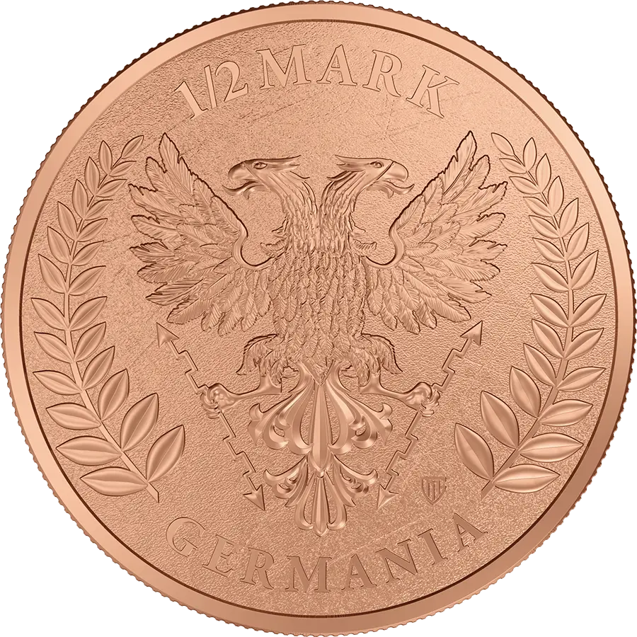 Kupfermedaille 0,5 oz 1/2 oz - Germania Mint - Germania 2026 - 999 Kupfer BU – Bild 3