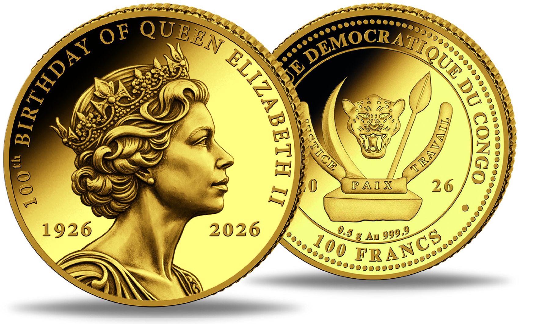 Goldmünze 0,5 g Gramm 100. Geburtstag Queen Elizabeth II 2026 Gedenkmünze Polierte Platte – Bild 4