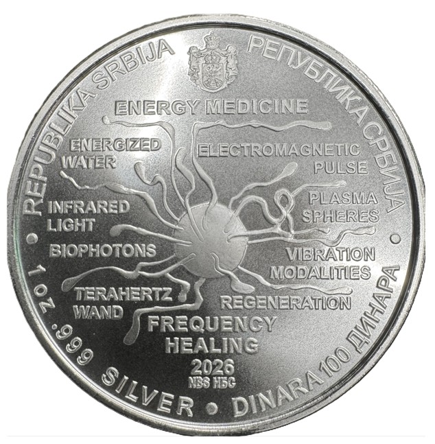 Silbermünze 1 oz Nicola Tesla Energy Medicine 2026 Silber Münze 999 – Bild 3