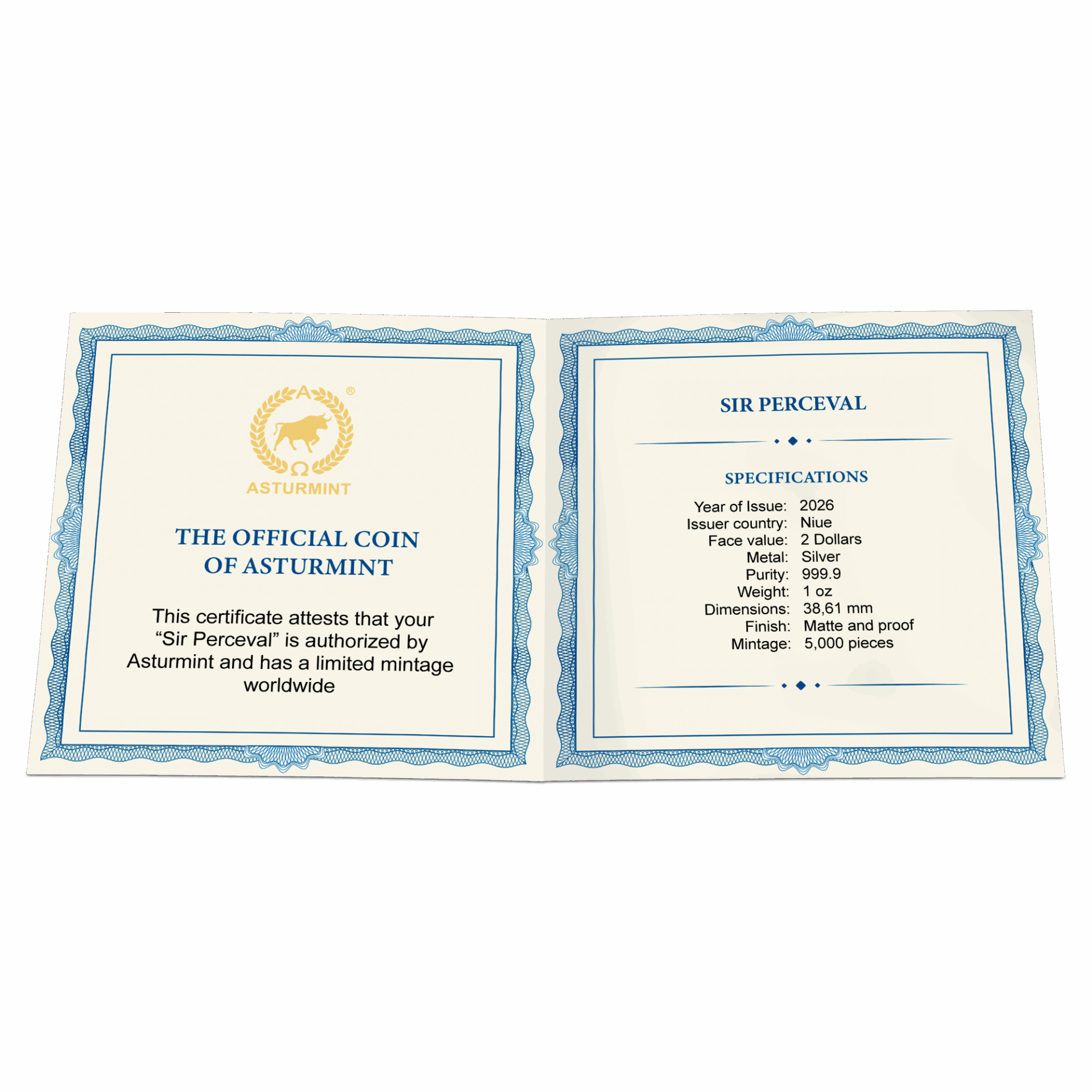 Silbermünze 1 oz Camelot (3) Sir Perceval 2026 Matte & Proof Niue 2$ 999 Silber – Bild 5