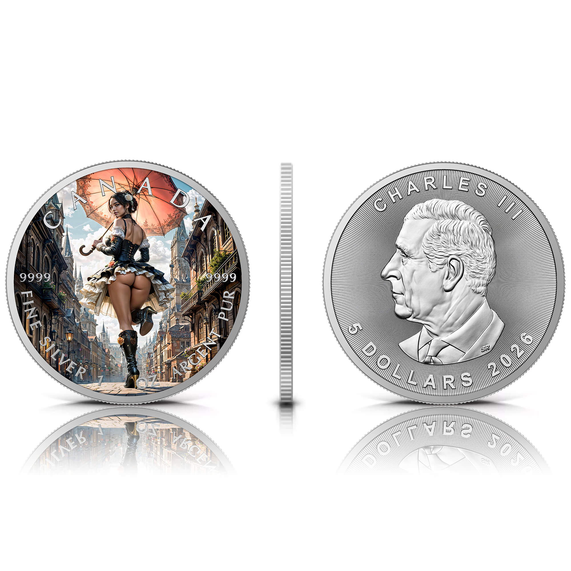 Silbermünze Canada 1 oz - Sunny Stroll - 2026 Farbe Aufsteller CoA 999.9 – Bild 4