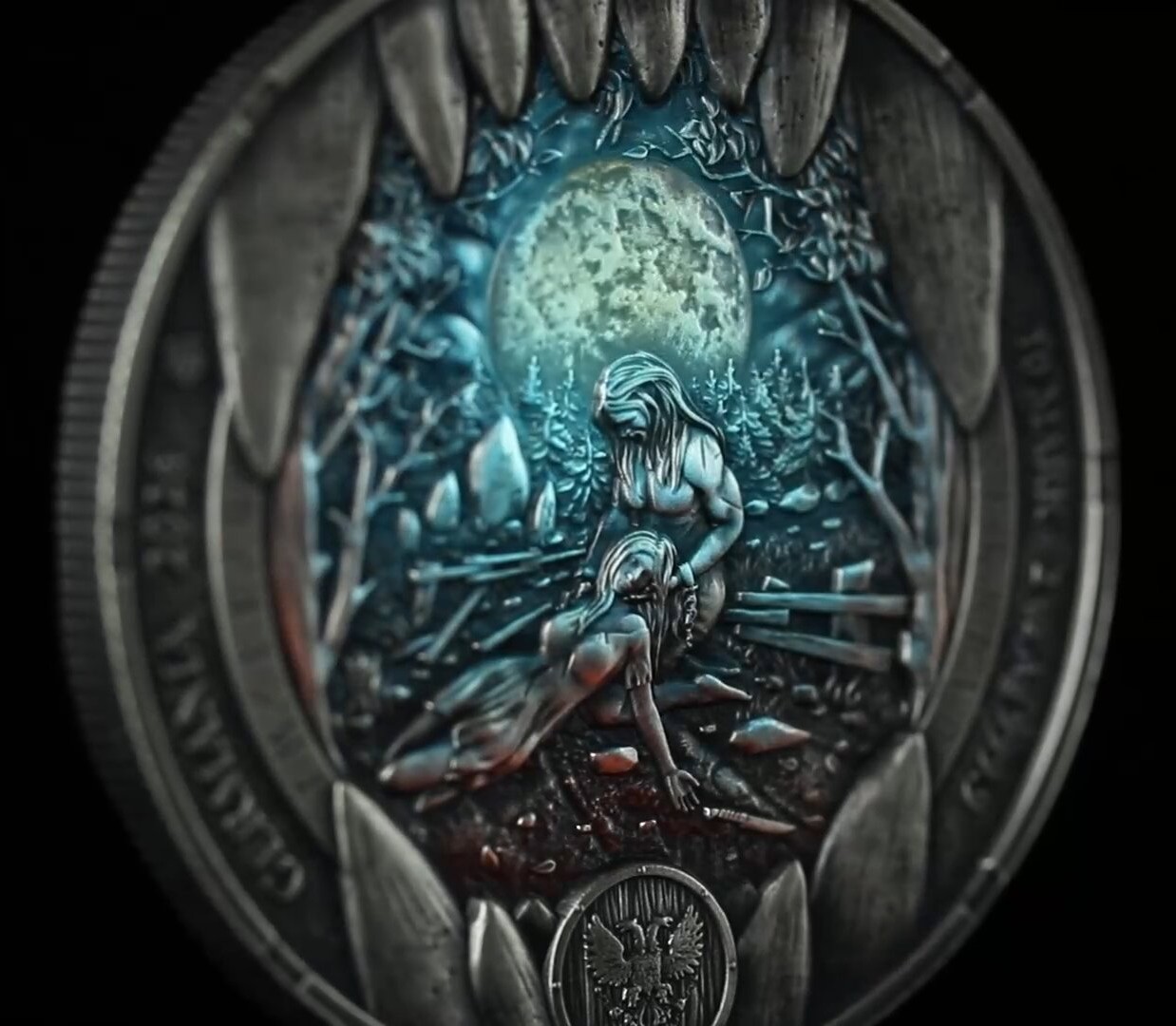 Silbermünze 2 oz Germania Mint - Bödvar Saga - Loss 2026 BU 10 Mark UHR, AF, UV-Effekt – Bild 5