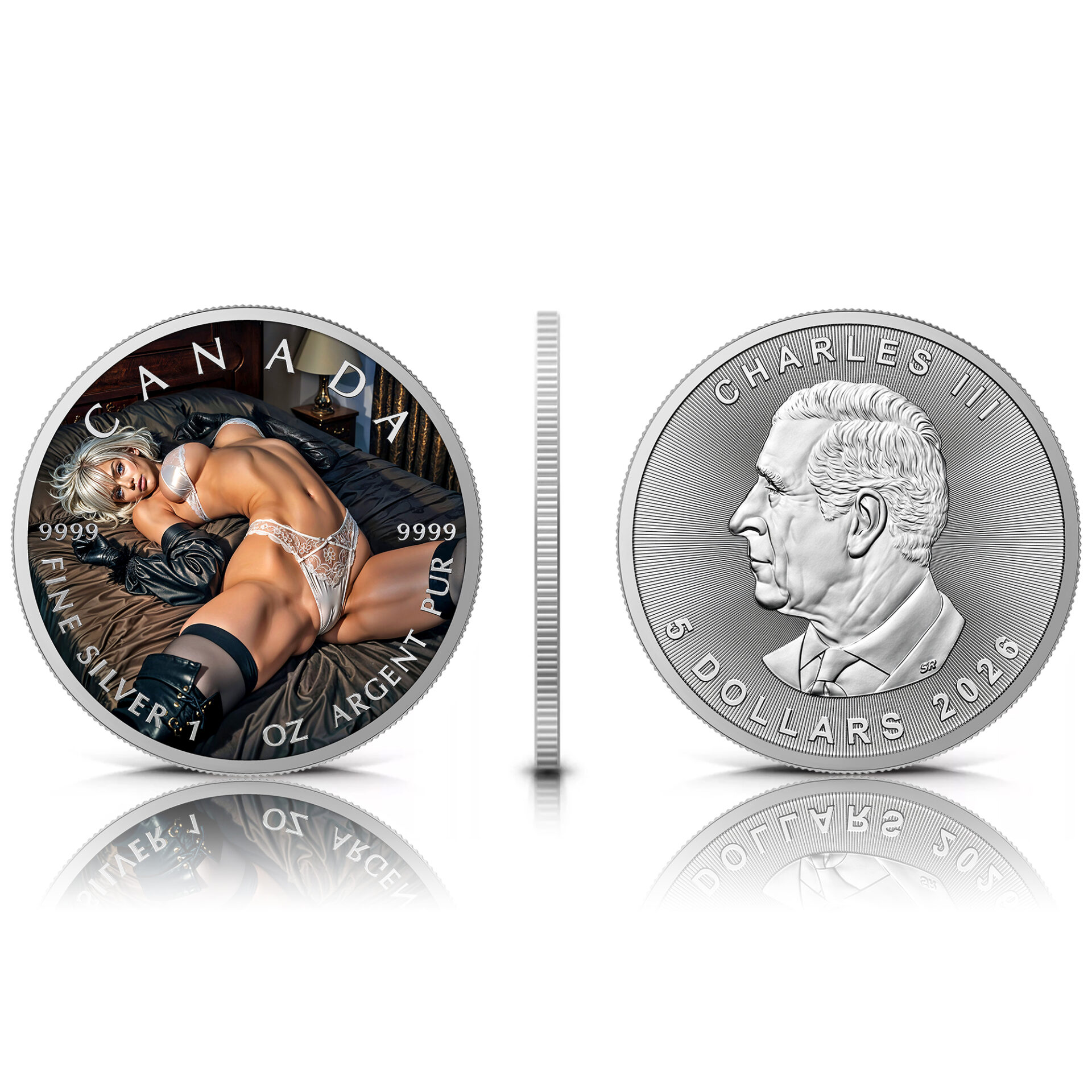 Silbermünze Canada 1 oz - Waiting Much - 2026 Farbe Aufsteller CoA 999.9 – Bild 4