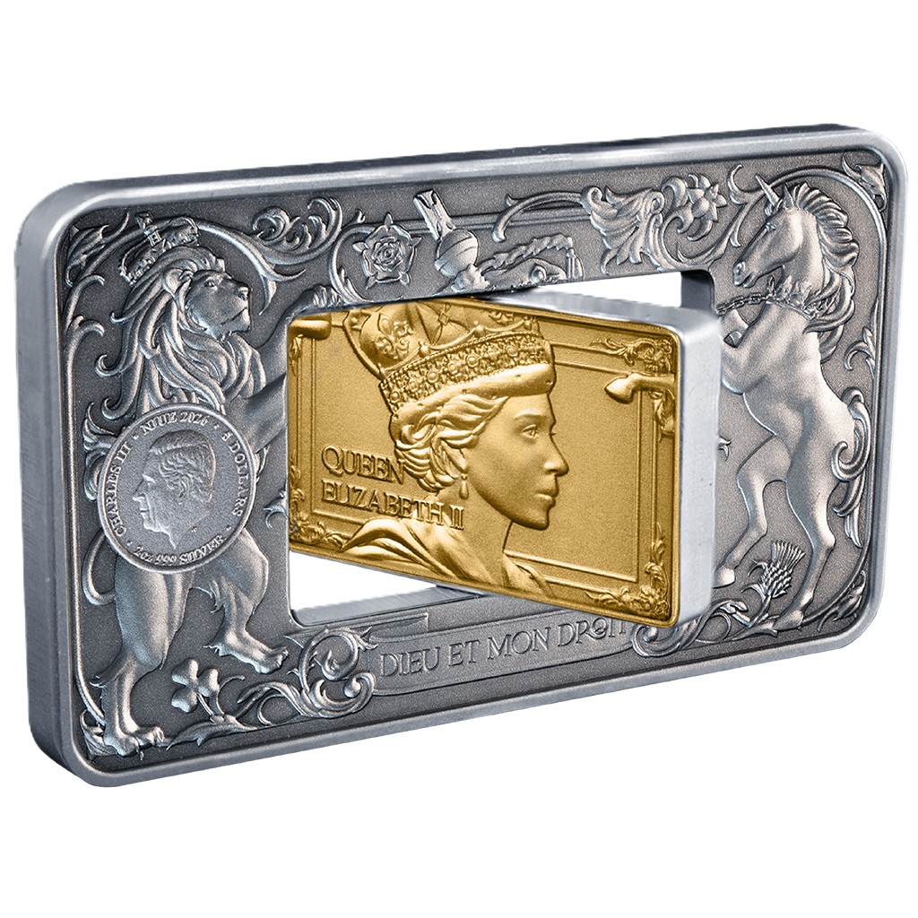 Silbermünze 2 oz Elizabeth II and Charles III Royal Portraits 2026 Silber Münze – Bild 9