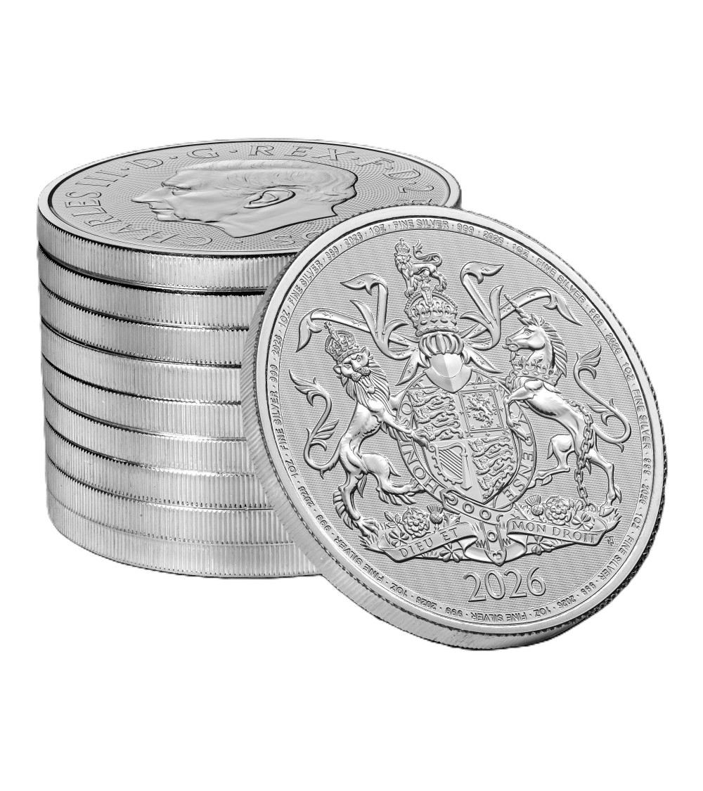 Silbermünze 1 oz - The Royal Arms 2026 - Royal Mint 999 Silber – Bild 4