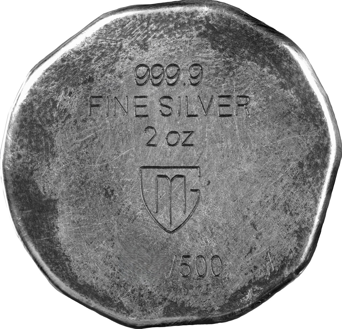 Silberbarren Gussbarren - 2 oz Vegvisir Rune 2026 - Germania Mint - Antik Finish - UV-Effekt – Bild 3