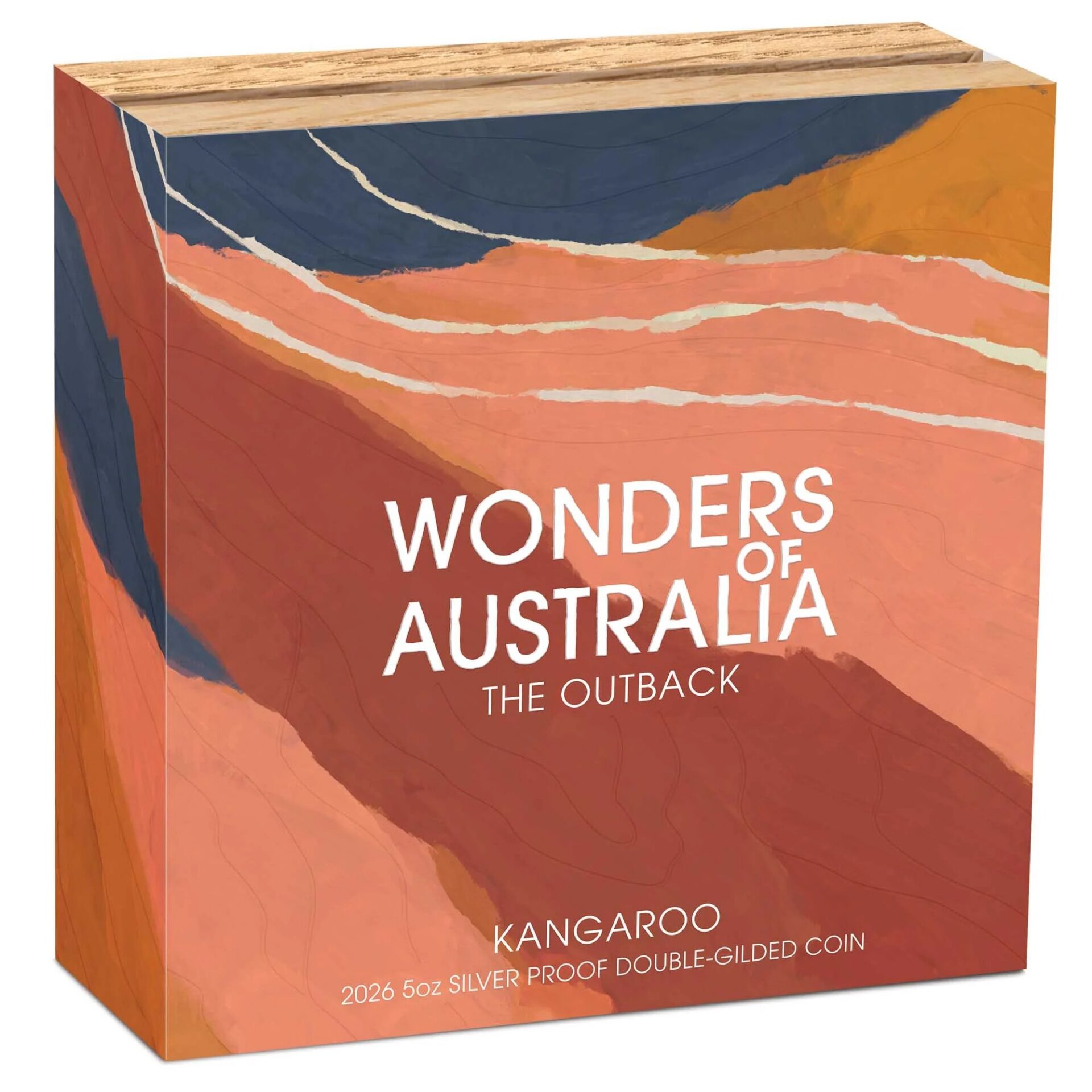Silbermünze 5 oz Wonders of Australia - The Outback Kangaroo 2026 gilded & Rosé .999 Silber – Bild 5