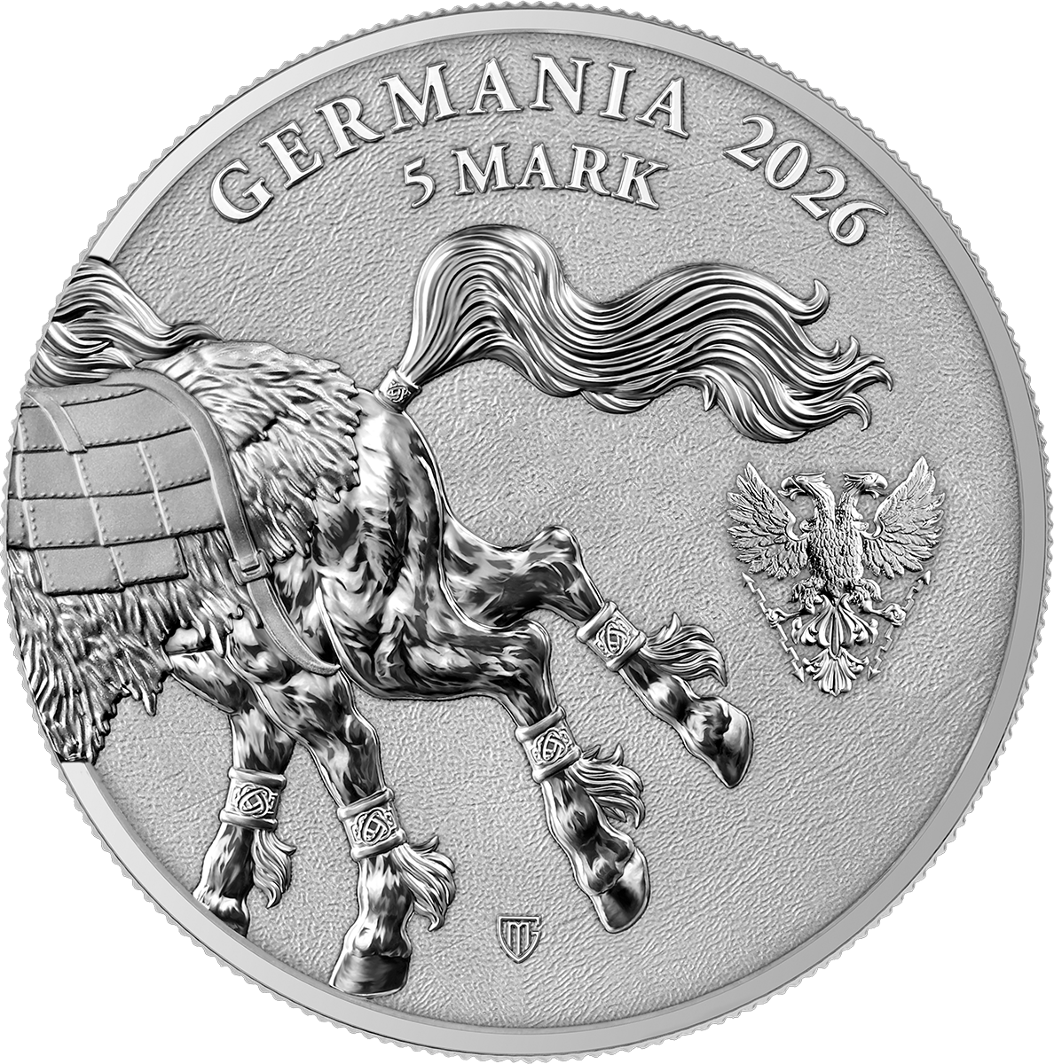 Silbermünze 1 oz Germania Beasts Sleipnir 2026 - Germania Mint .999 Silber – Bild 3
