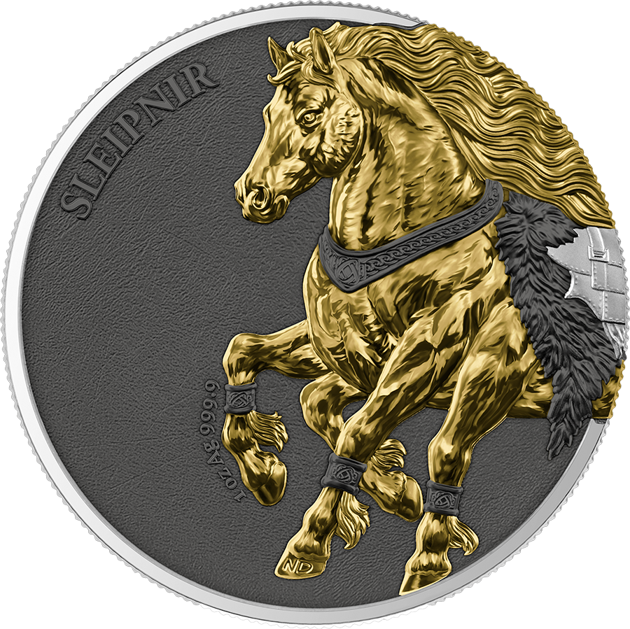 Silbermünze 2 x 1 oz Germania Beasts Sleipnir GEMINUS 2026 - Germania Mint .999 Silber – Bild 2