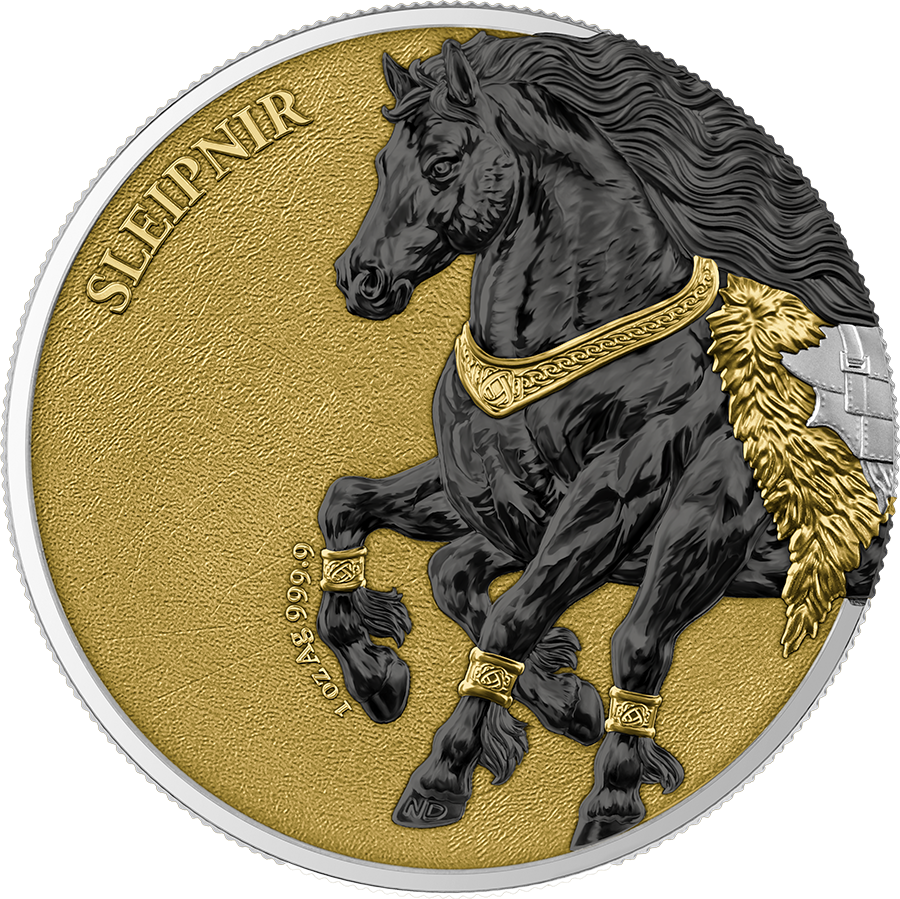 Silbermünze 2 x 1 oz Germania Beasts Sleipnir GEMINUS 2026 - Germania Mint .999 Silber – Bild 4