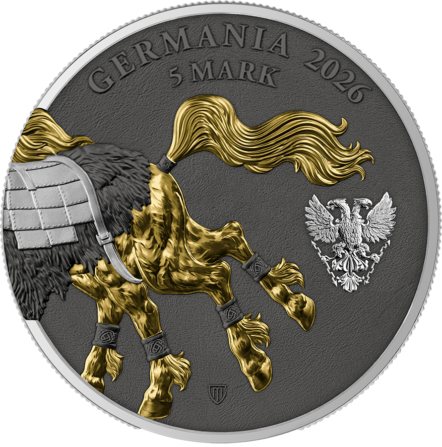 Silbermünze 2 x 1 oz Germania Beasts Sleipnir GEMINUS 2026 - Germania Mint .999 Silber – Bild 3