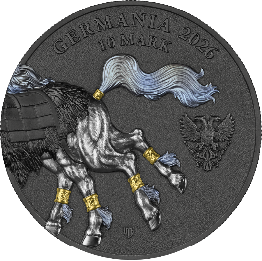 Silbermünze 2 oz Germania Beasts Sleipnir 2026 - Ultra Double High Relief UV Germania Mint .999 Silber – Bild 3