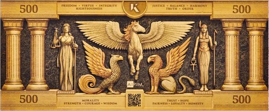 Goldschein 500 mg 0,5 Gramm Kinesis Themis Goldbarren 999 Gold – Bild 4