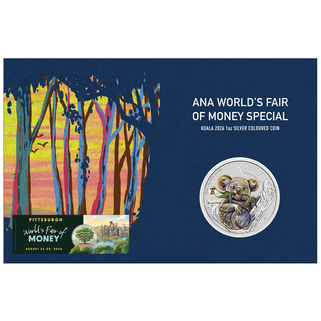 Silbermünze 1 oz Australien Koala ANA Coin Show Special Pittsburgh 2026 Farbe – Bild 6