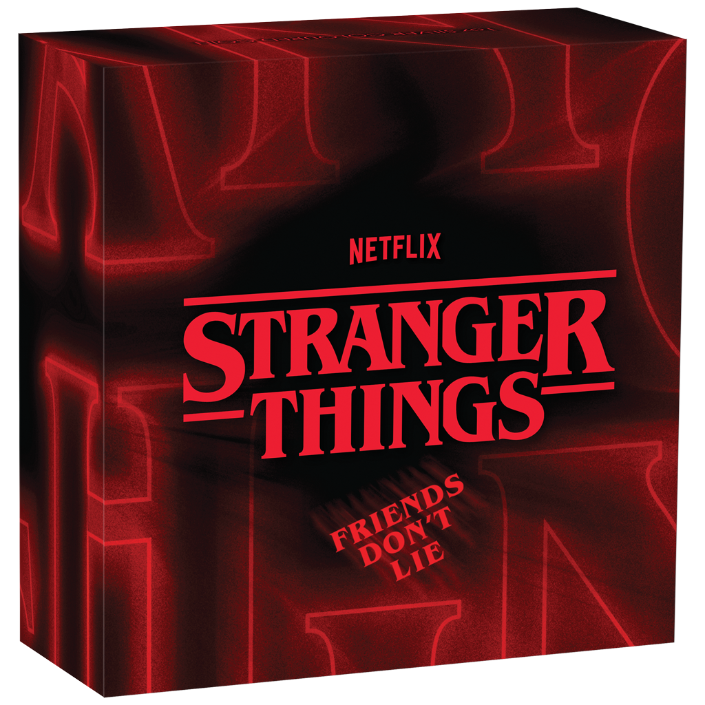 Silbermünze 1 oz Tuvalu Stranger Things - Friends Don´t Lie 2026 Farbe im Etui – Bild 6