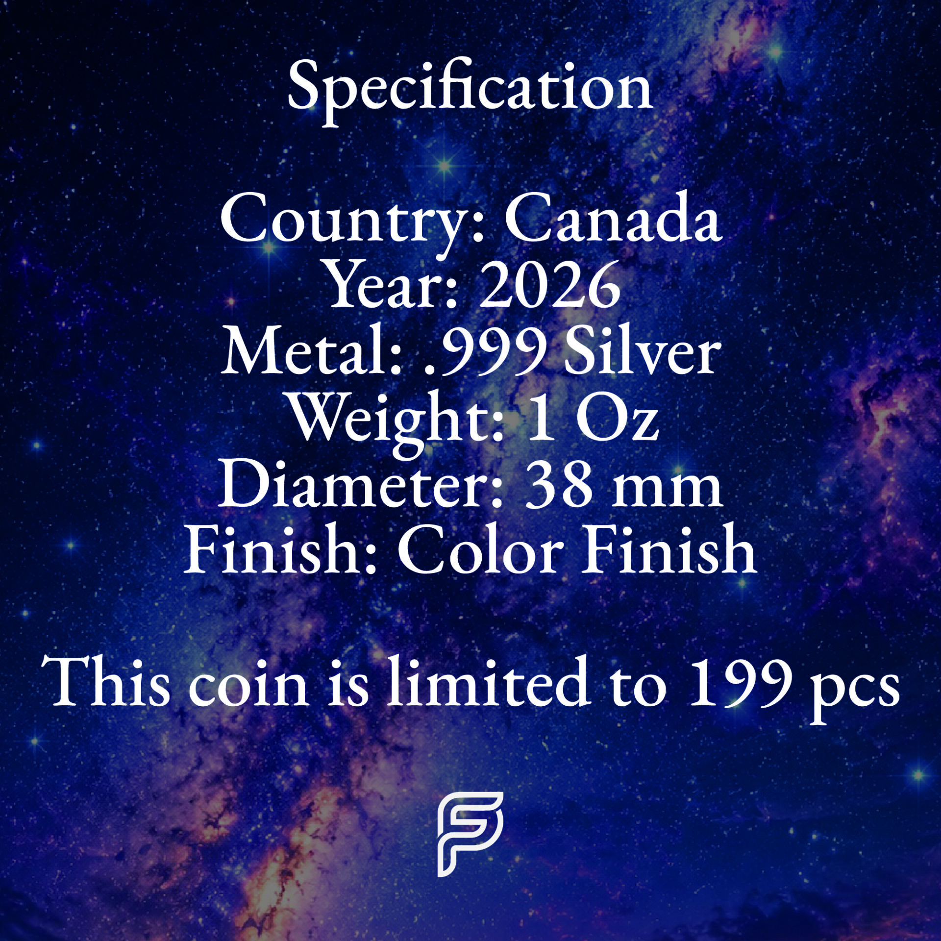 Silbermedaille 1 oz Canada 2026 - STELLAR Guardian - Farbe Aufsteller CoA 999.9 Silber – Bild 5